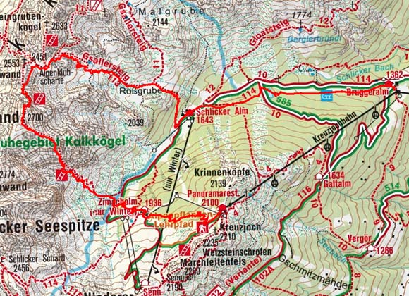 Große Ochsenwand (Schlicker Klettersteig), 2700 m Große Ochsenwand (Schlicker Klettersteig), 2700 m