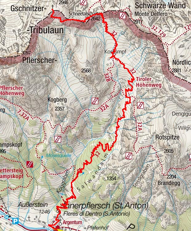 Gschnitzer Tribulaun (2946 m) von St. Anton - Pflerschtal Gschnitzer Tribulaun (2946 m) von St. Anton - Pflerschtal