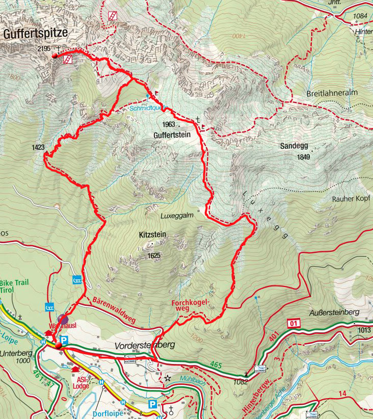 Guffert (2195m) von Steinberg am Rofan Guffert (2195m) von Steinberg am Rofan