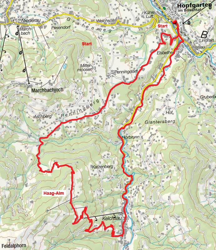 Haagalm – Penningberg Runde von Hopfgarten Haagalm – Penningberg Runde von Hopfgarten