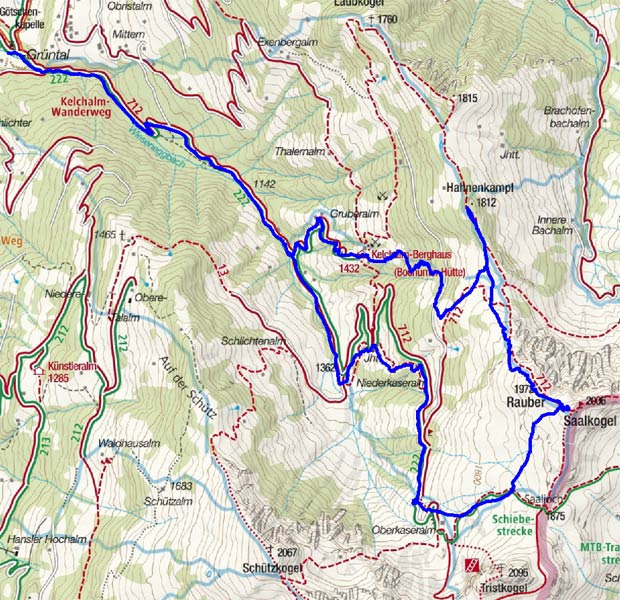 Hahnenkampl - Rauber – Saalkogel Rundtour Hahnenkampl - Rauber – Saalkogel Rundtour