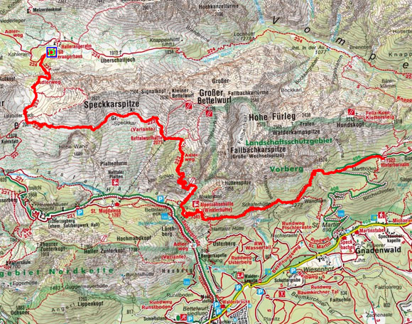 Tag 2: Halleranger - Lafatscherjoch - Bettelwurfhütte - Hinterhornalm Tag 2: Halleranger - Lafatscherjoch - Bettelwurfhütte - Hinterhornalm