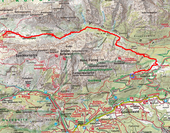 Tag 1: Hinterhornalm - Überschalljoch - Hallerangerhaus Tag 1: Hinterhornalm - Überschalljoch - Hallerangerhaus