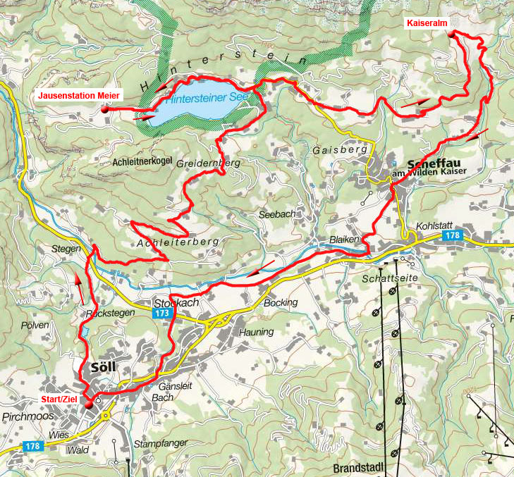 Hintersteiner See - Kaiseralm Runde von Söll Hintersteiner See - Kaiseralm Runde von Söll