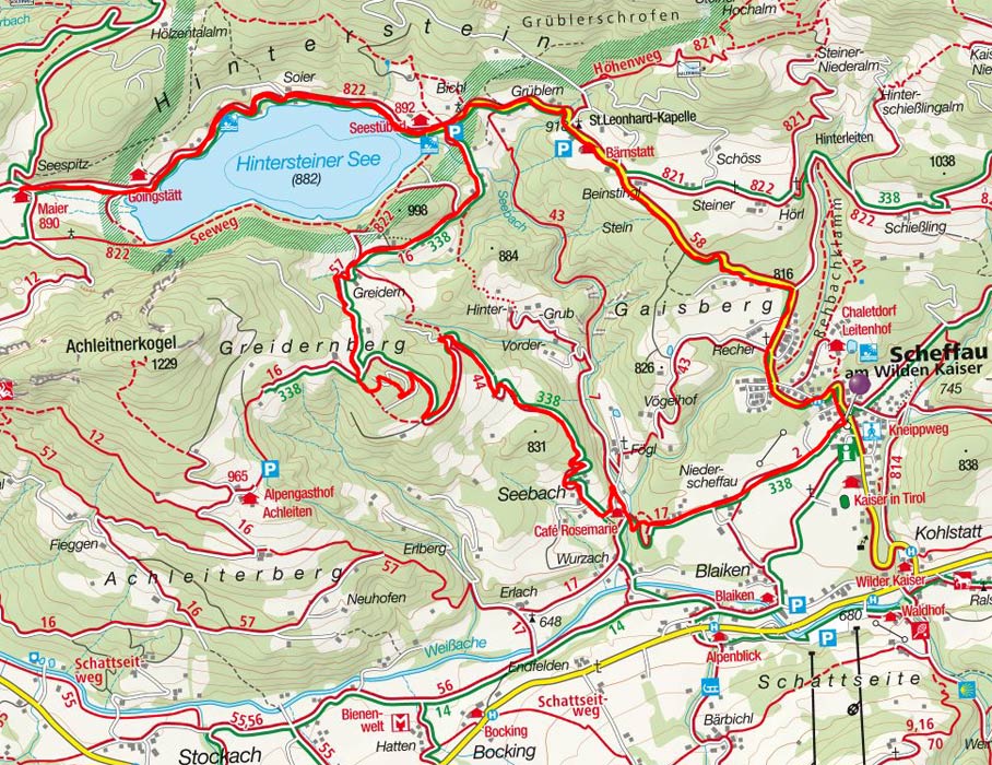 Hintersteiner See Rundfahrt von Scheffau Hintersteiner See Rundfahrt von Scheffau