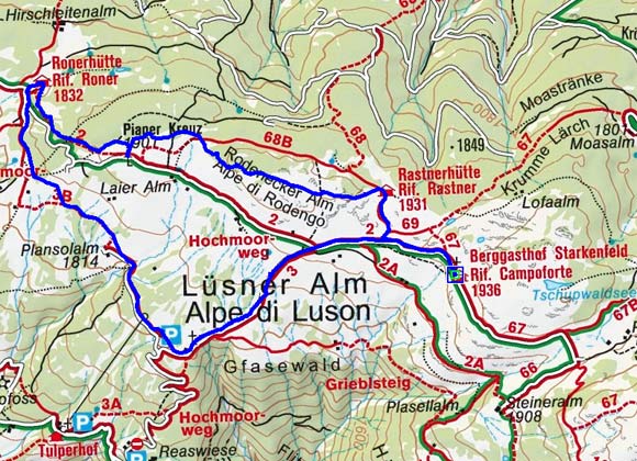 Hochmoor - Rundwanderung von der Starkenfeldhütte Hochmoor - Rundwanderung von der Starkenfeldhütte