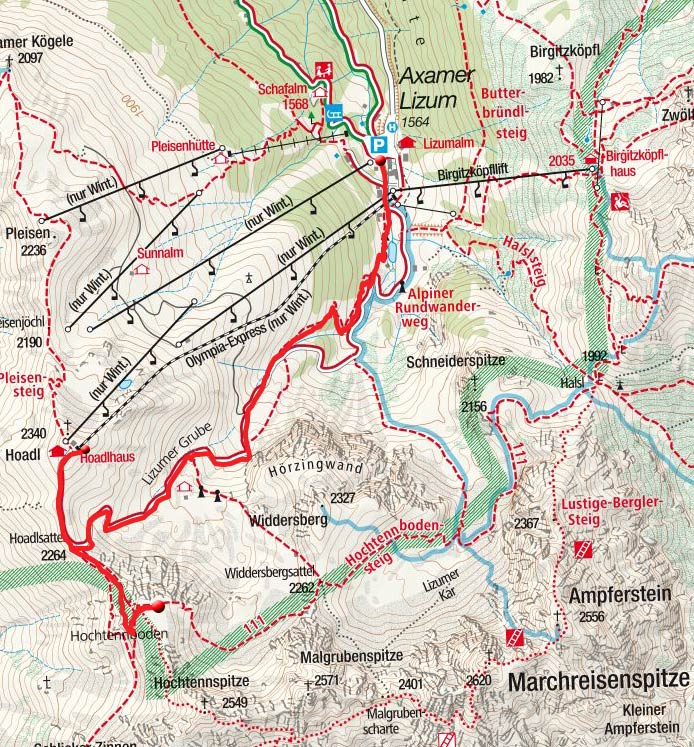 Hochtennboden Wanderung vom Hoadl Haus Hochtennboden Wanderung vom Hoadl Haus