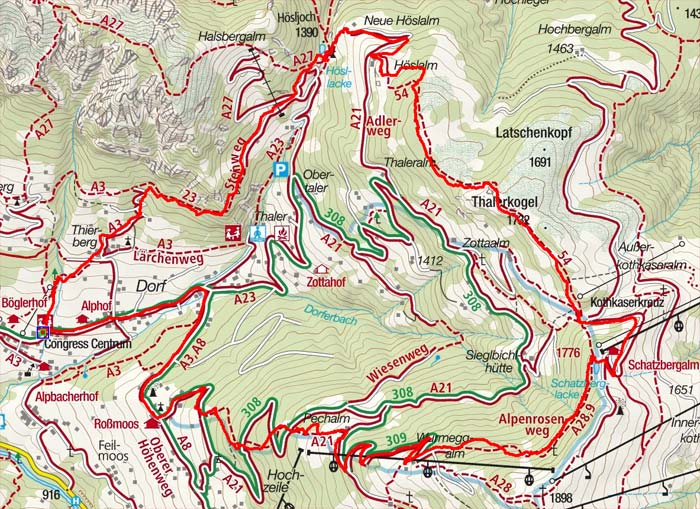 Hösljoch, Thalerkogel im Alpbachtal Hösljoch, Thalerkogel im Alpbachtal