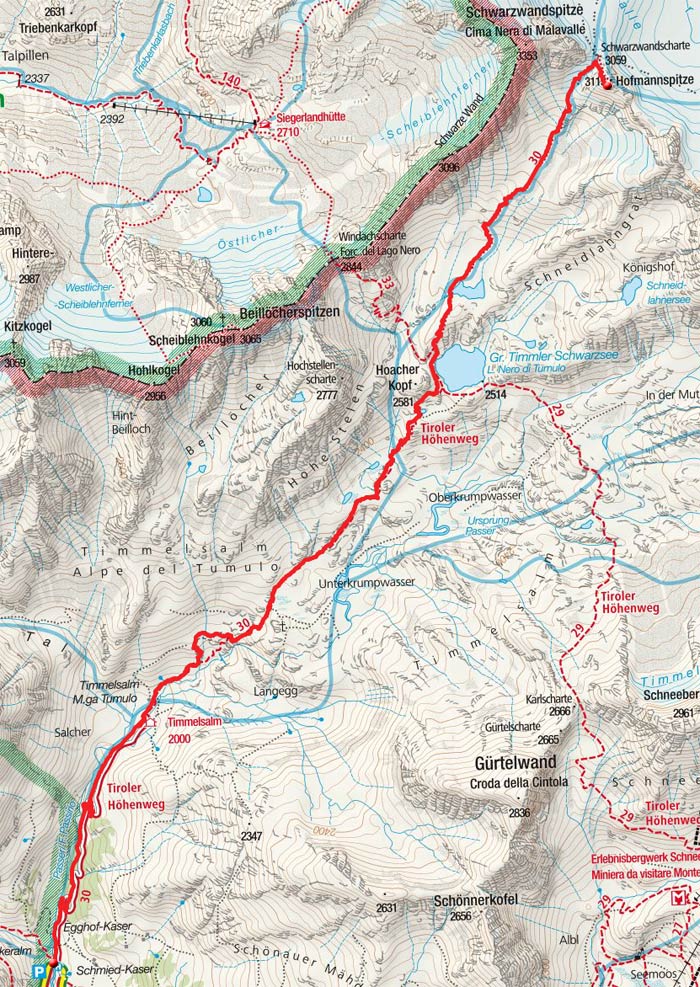 Hofmannspitze (3113m) von der Timmelsbrücke Hofmannspitze (3113m) von der Timmelsbrücke