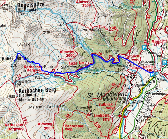 Hoher Mann (2593 m) von der Talschlusshütte Hoher Mann (2593 m) von der Talschlusshütte