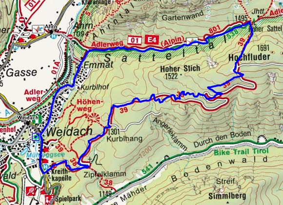 Hoher Fluder - Hoher Sattel Hoher Fluder - Hoher Sattel