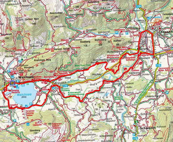 Kleine Kaiserwinklrunde von Walchsee Kleine Kaiserwinklrunde von Walchsee