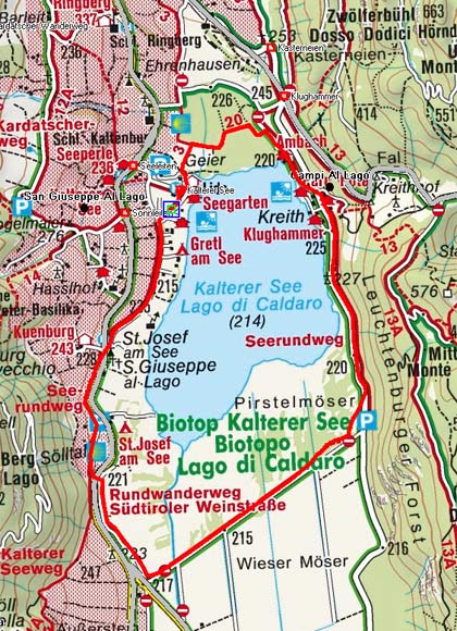 Kalterer See Rundwanderung - Naturerlebnisweg Kalterer See Rundwanderung - Naturerlebnisweg