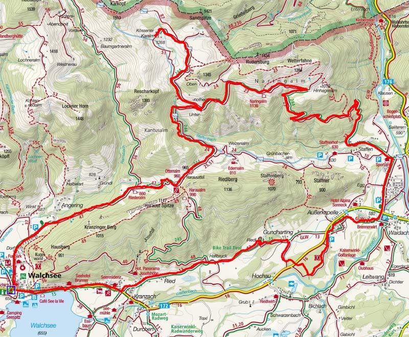 Karalm – Naringalm Runde von Walchsee Karalm – Naringalm Runde von Walchsee