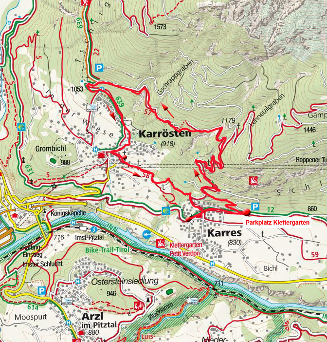 Rundwanderung Karres - Karrösten Rundwanderung Karres - Karrösten