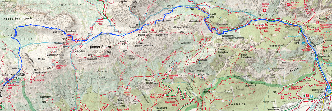 Kleine Karwendel-Durchquerung vom Hafelekar ins Halltal Kleine Karwendel-Durchquerung vom Hafelekar ins Halltal
