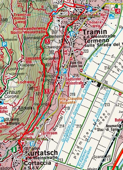Kastelazweg Tramin - Kurtatsch Kastelazweg Tramin - Kurtatsch