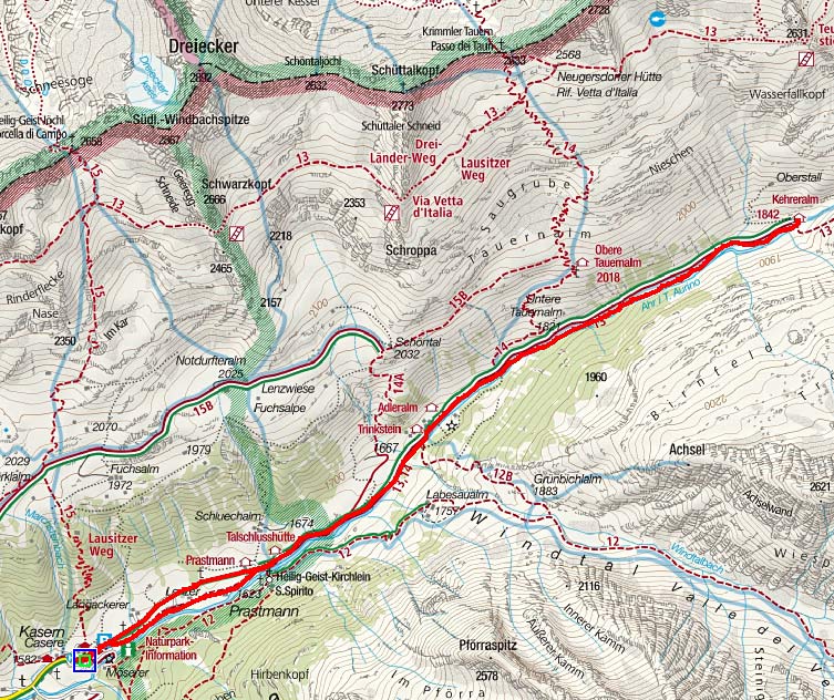 Kehreralm (1842 m) von Kasern Kehreralm (1842 m) von Kasern