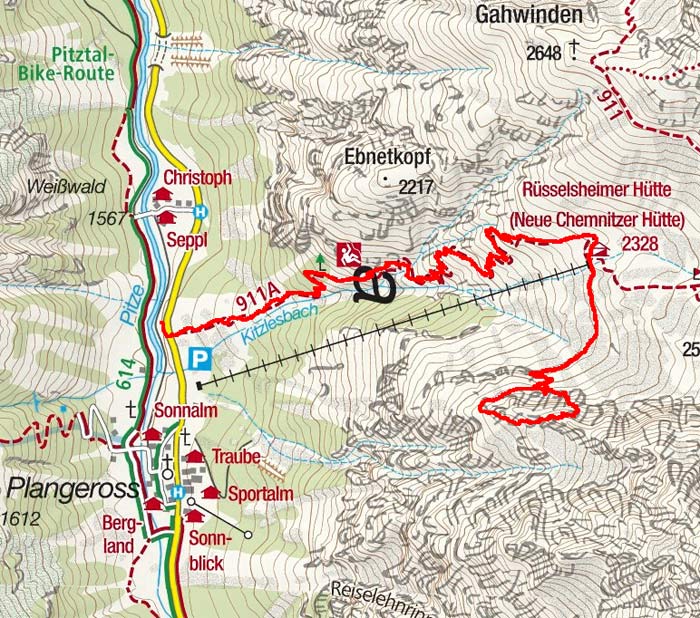 Klettersteig Kleinbärenzinne (2520m) im Pitztal Klettersteig Kleinbärenzinne (2520m) im Pitztal