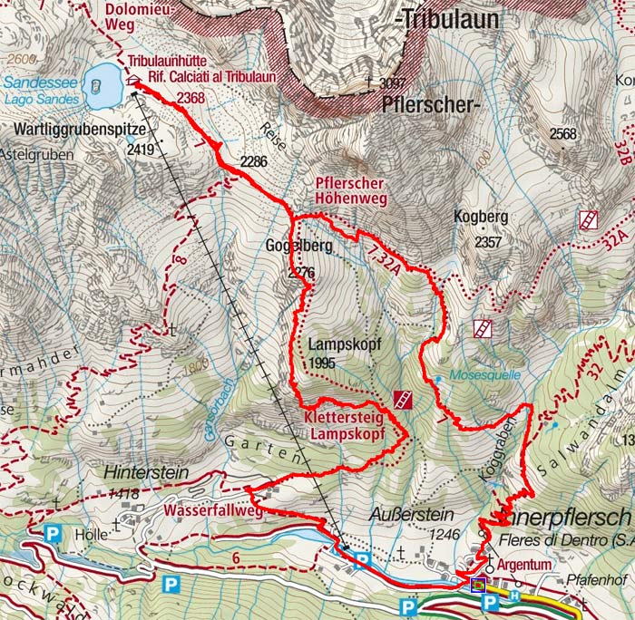 Lampskopf Klettersteig zur Italienischen Tribulaunhütte Lampskopf Klettersteig zur Italienischen Tribulaunhütte