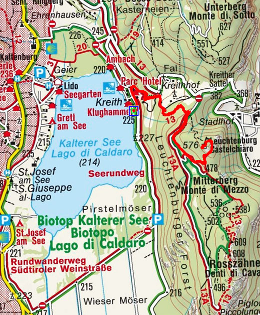 Leuchtenburg vom Kalterer See Leuchtenburg vom Kalterer See