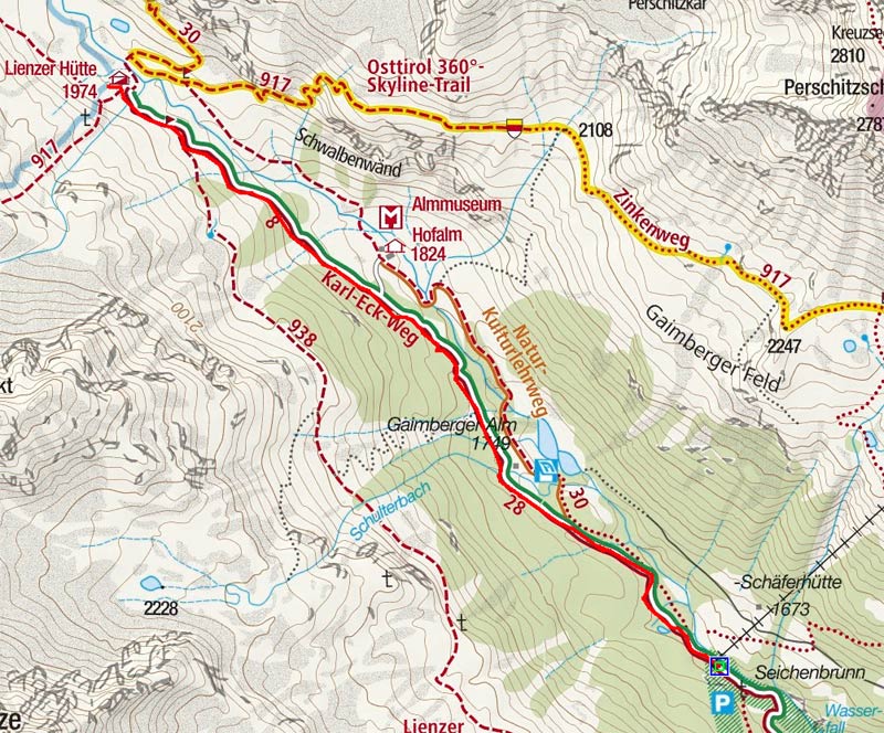 Lienzer Hütte (1977 m) von Seichenbrunn Lienzer Hütte (1977 m) von Seichenbrunn