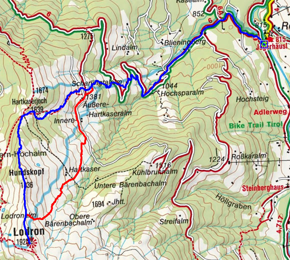 Lodron (1639 m) aus dem Windautal Lodron (1639 m) aus dem Windautal