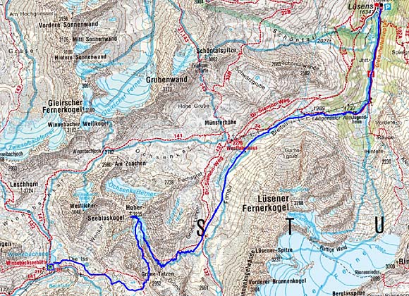 5 Tag: Winnebachseehütte-Hoher Seeblaskogel-Lüsens 5 Tag: Winnebachseehütte-Hoher Seeblaskogel-Lüsens