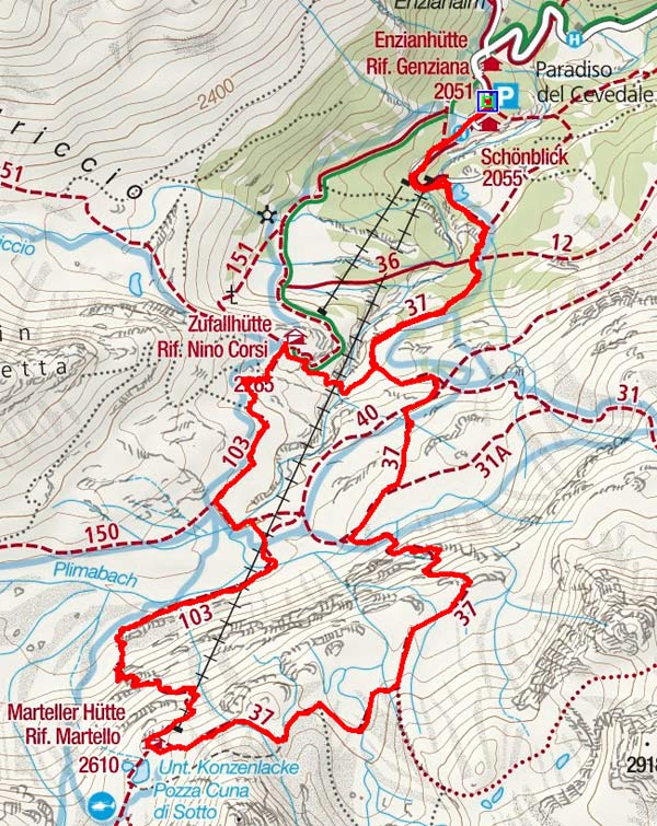 Martellerhütte Höhenweg Martellerhütte Höhenweg