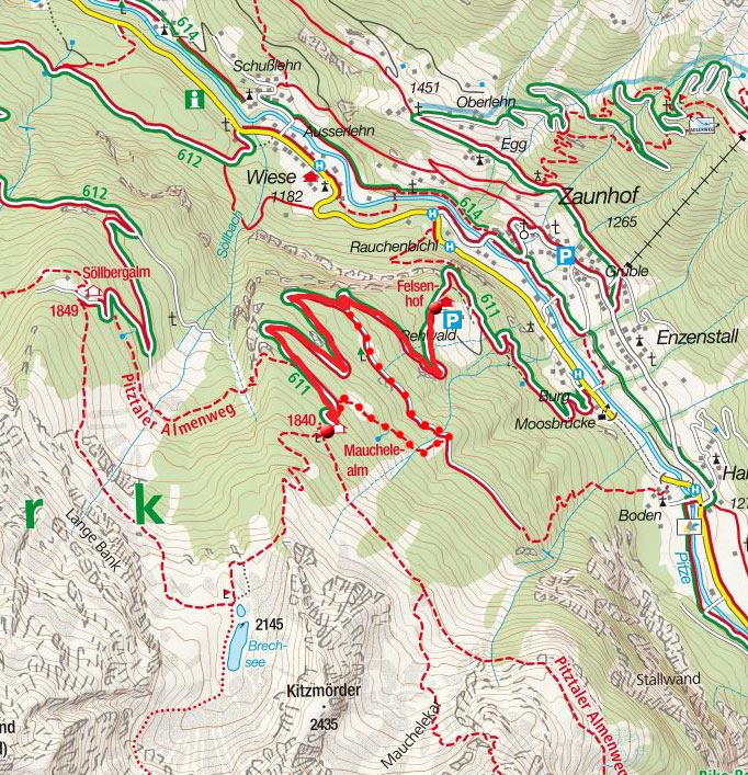 Mauchele Alm vom Weiler Rehwald Mauchele Alm vom Weiler Rehwald
