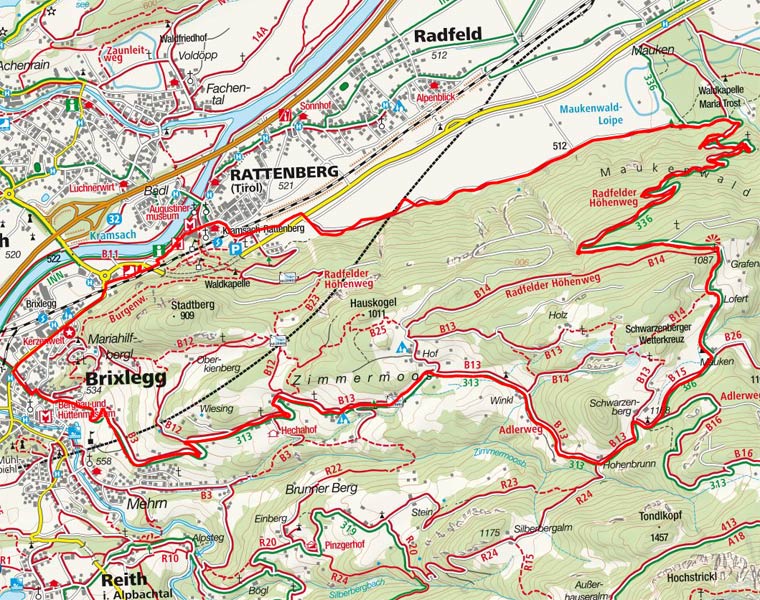 Mauken – Zimmermoos Runde von Rattenberg Mauken – Zimmermoos Runde von Rattenberg