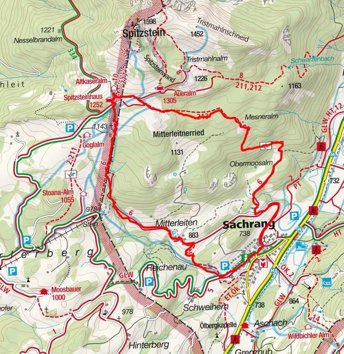 Altkaser Alm (1252 m) von Sachrang über die Mesner Alm Altkaser Alm (1252 m) von Sachrang über die Mesner Alm