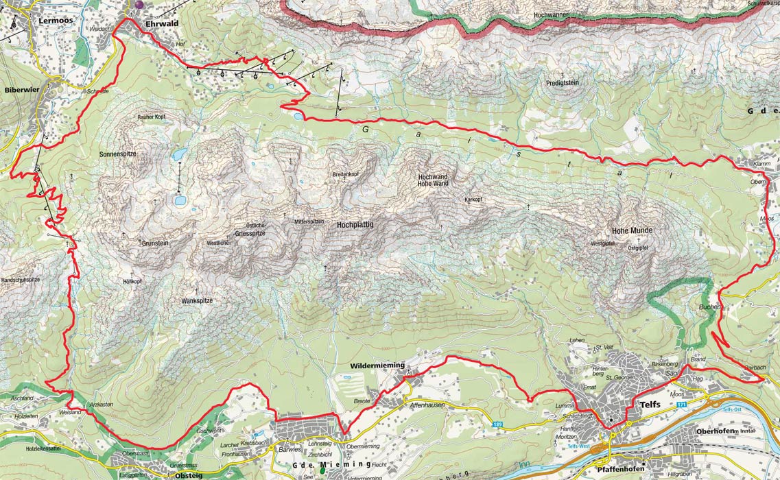 Mieminger Kette Umrundung von Ehrwald Mieminger Kette Umrundung von Ehrwald