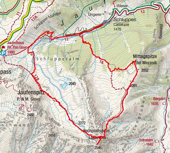 Mittagsspitze & Hochplattspitze Rundtour Mittagsspitze & Hochplattspitze Rundtour