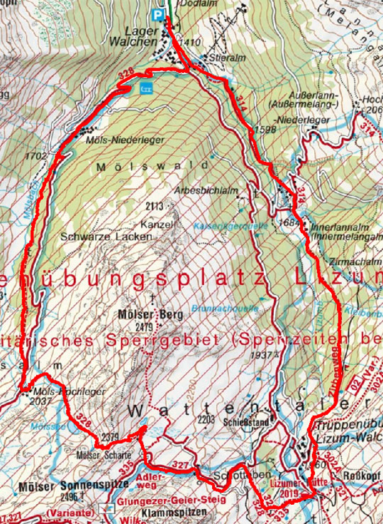 Zwei-Täler-Wanderung Wattener Lizum Zwei-Täler-Wanderung Wattener Lizum