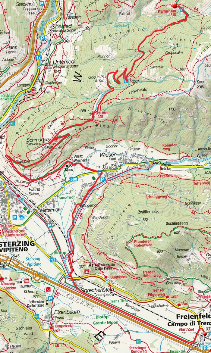 Prantneralm vom Wirtshaus Lener Prantneralm vom Wirtshaus Lener
