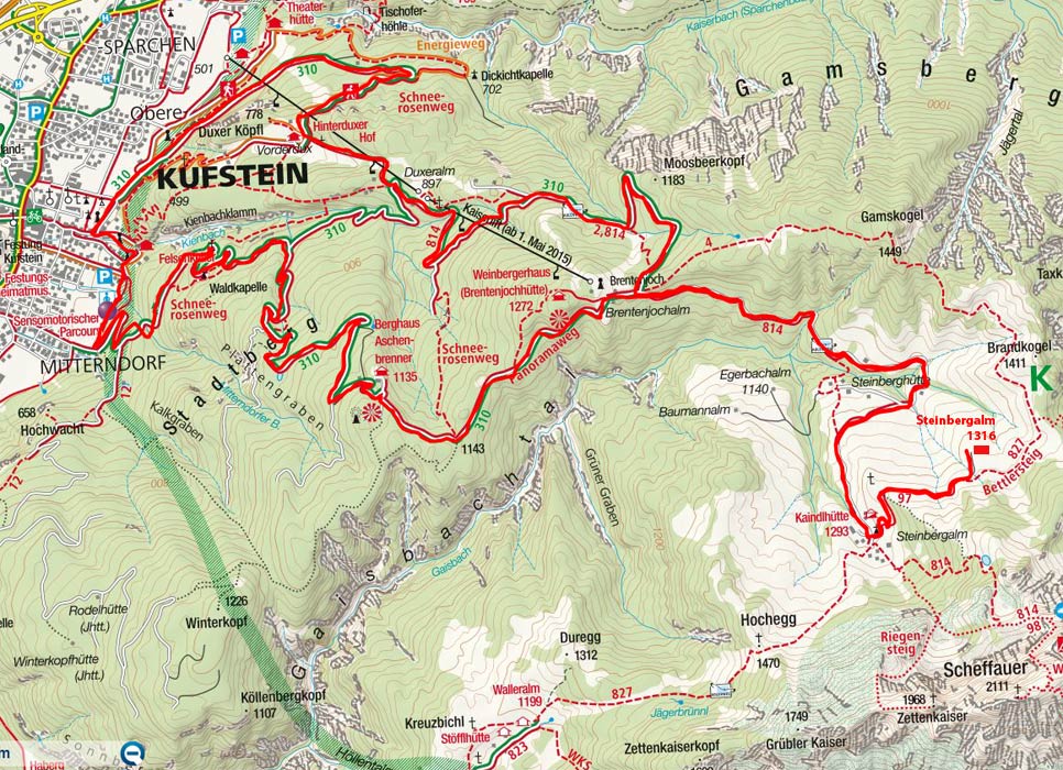 Kufsteiner Stadtbergrunde Kufsteiner Stadtbergrunde