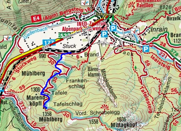 Mühlberg (1330 m) von Scharnitz Mühlberg (1330 m) von Scharnitz