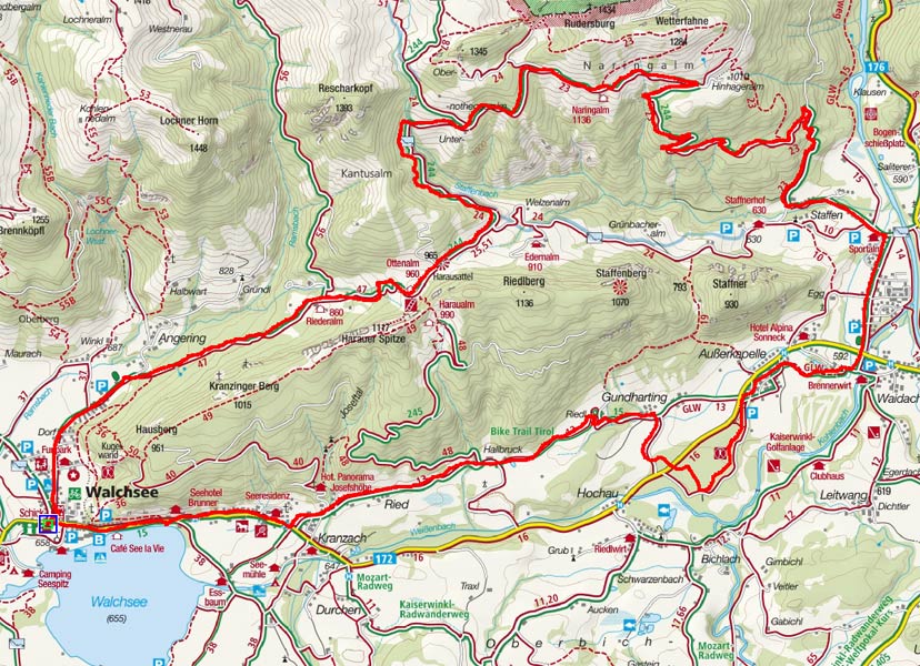 Naringalm-Kössen Rundtour von Walchsee Naringalm-Kössen Rundtour von Walchsee