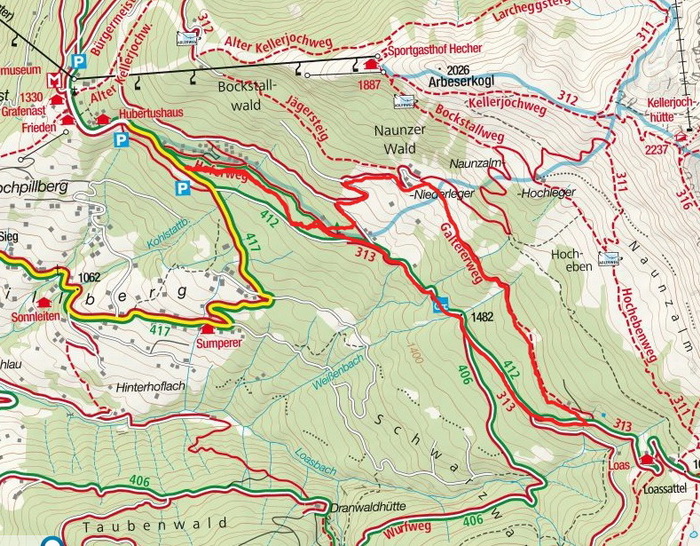 Höhenweg- Naunzalm am Pillberg Höhenweg- Naunzalm am Pillberg