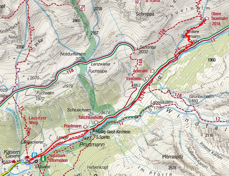 Tauernalm (2018 m) von Kasern Tauernalm (2018 m) von Kasern