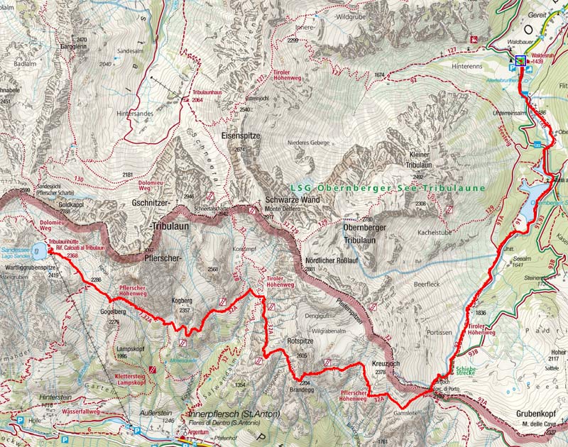 Obernberger Tal – Portjoch – Italienische Tribulaunhütte Obernberger Tal – Portjoch – Italienische Tribulaunhütte