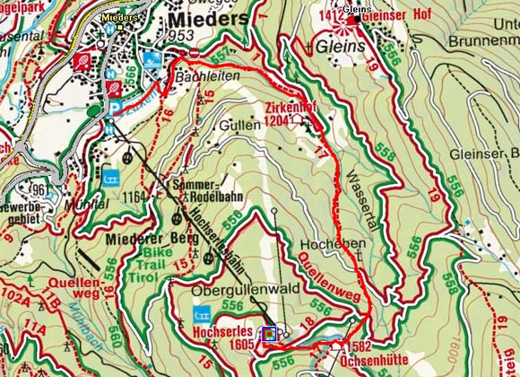 Hochserles - Ochsenhütte - Mieders Hochserles - Ochsenhütte - Mieders