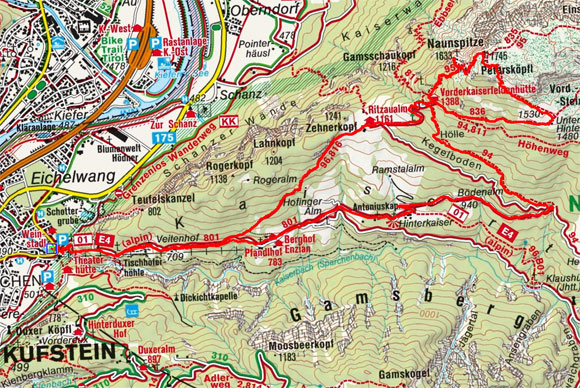Petersköpfl Rundtour von Kufstein Petersköpfl Rundtour von Kufstein