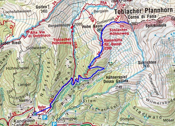 Toblacher Pfannhorn (2633 m) von Kandellen Toblacher Pfannhorn (2633 m) von Kandellen