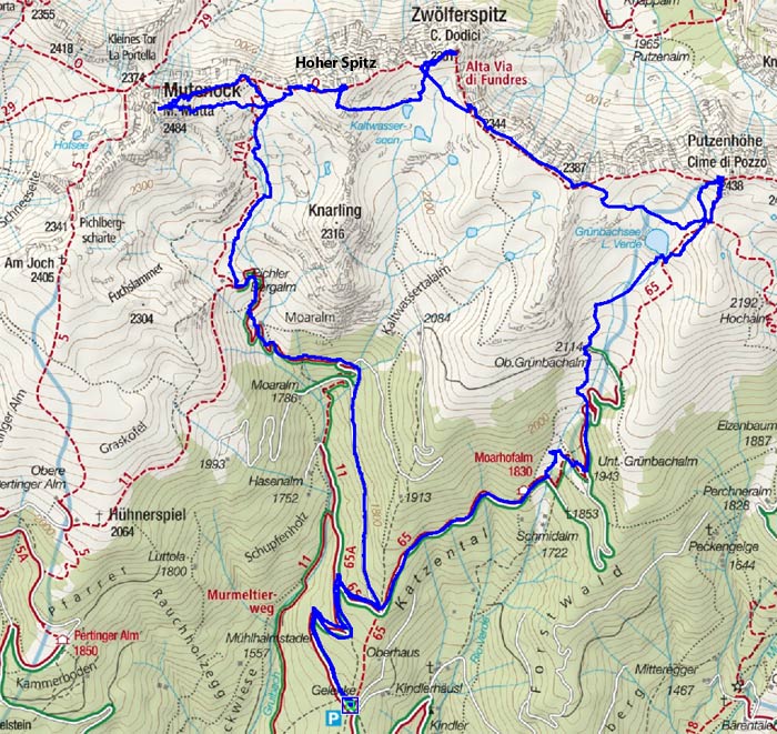 Pfunderer-Express (Vier-Gipfel-Rundtour) Pfunderer-Express (Vier-Gipfel-Rundtour)