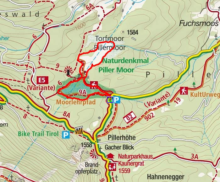 Naturdenkmal Piller Moor - Rundwanderung Naturdenkmal Piller Moor - Rundwanderung