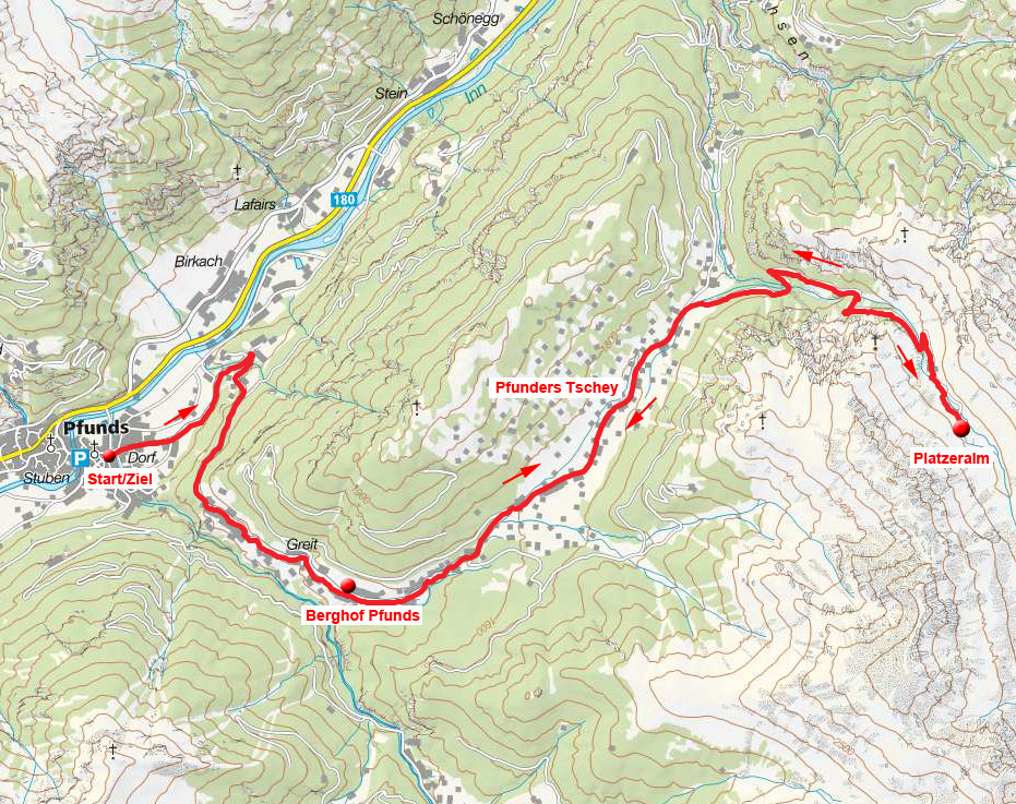 Platzeralm von Pfunds Platzeralm von Pfunds