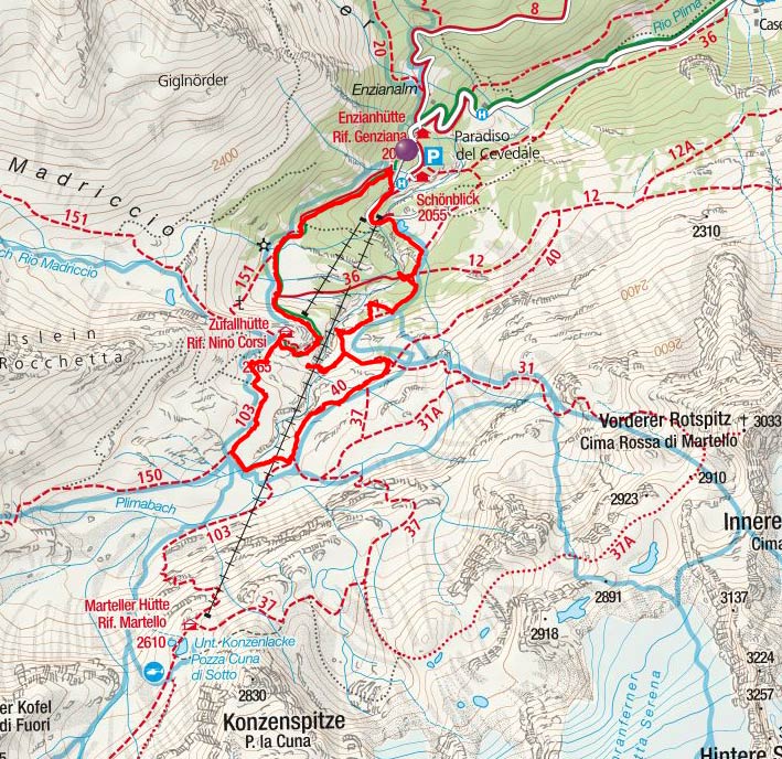 Plima-Schluchtenweg im Martelltal Plima-Schluchtenweg im Martelltal