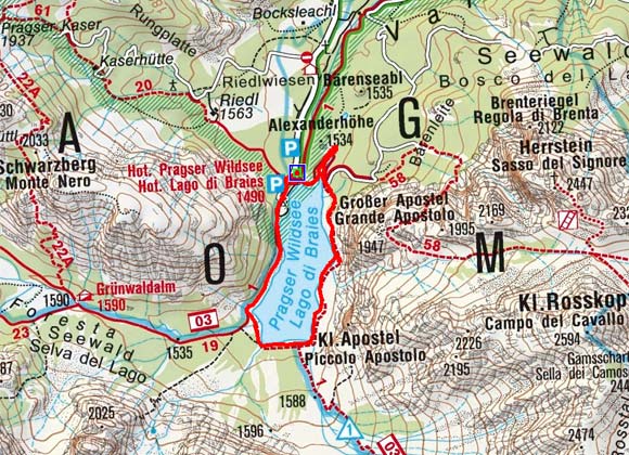 Pragser Wildsee Umrundung Pragser Wildsee Umrundung
